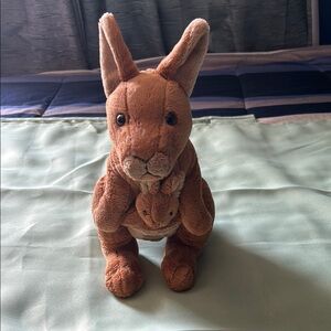 Brown Kangaroo Plush Toy for Small Pets